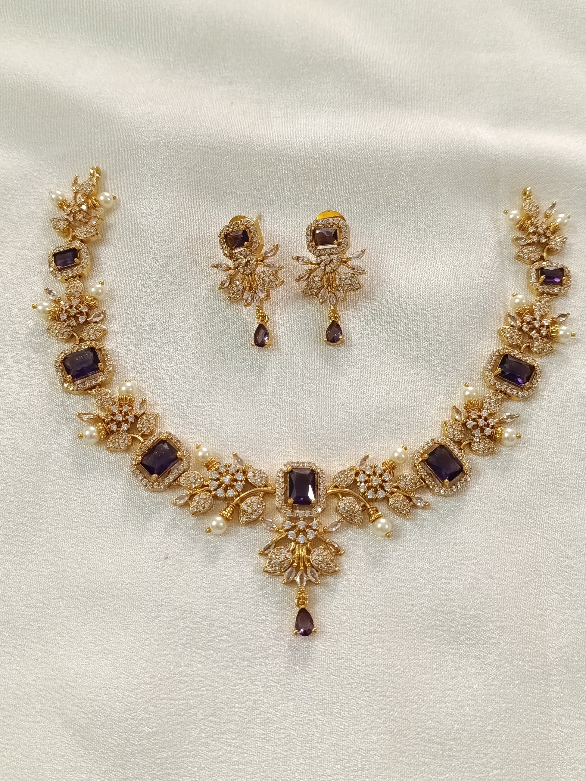 AD Stone Necklace Set V30