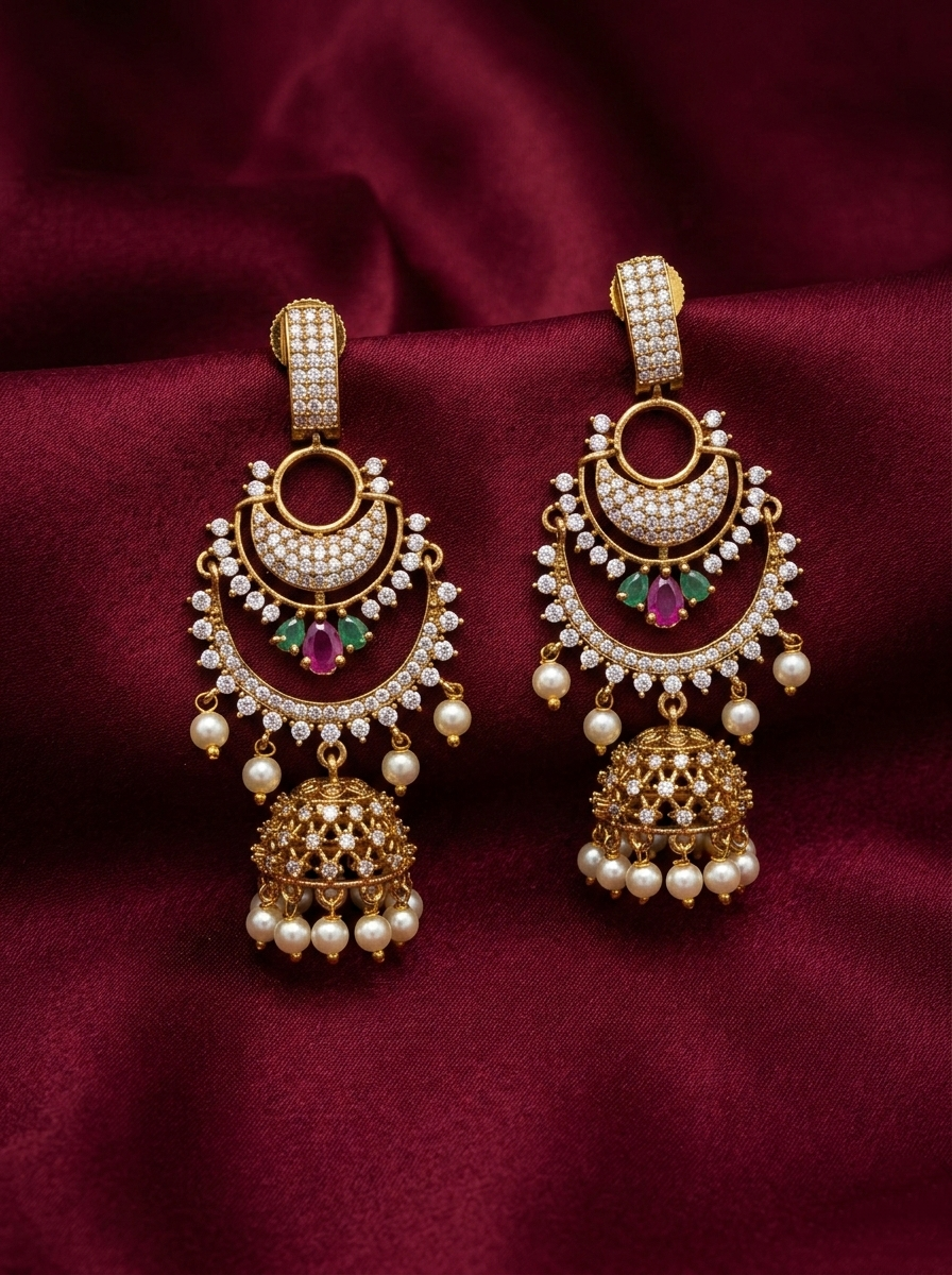 AD Fusion Jhumka Earring V3