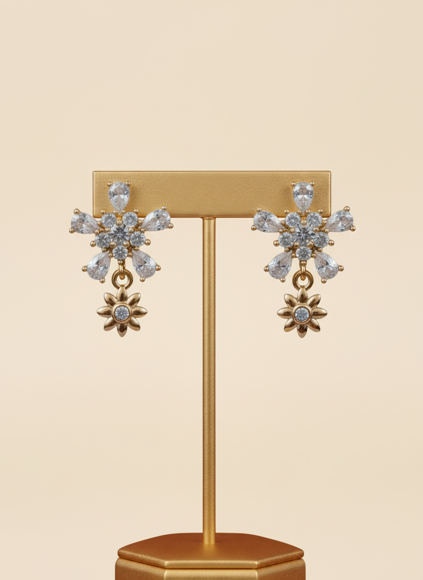 Star Bloom CZ Earring