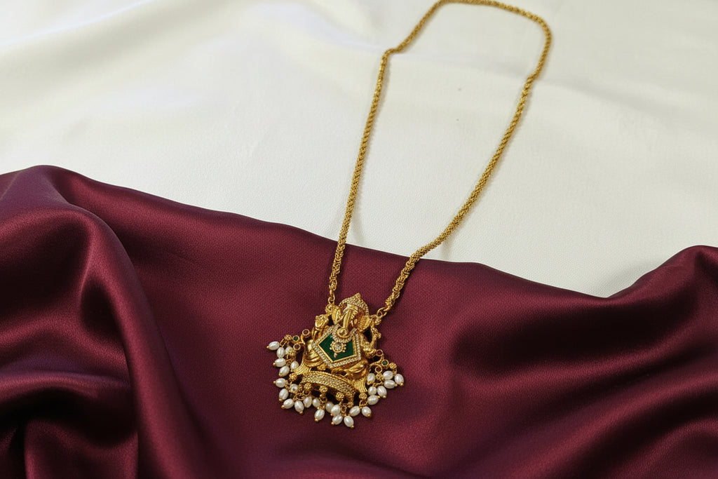 Ganesh Pendant Long Necklace