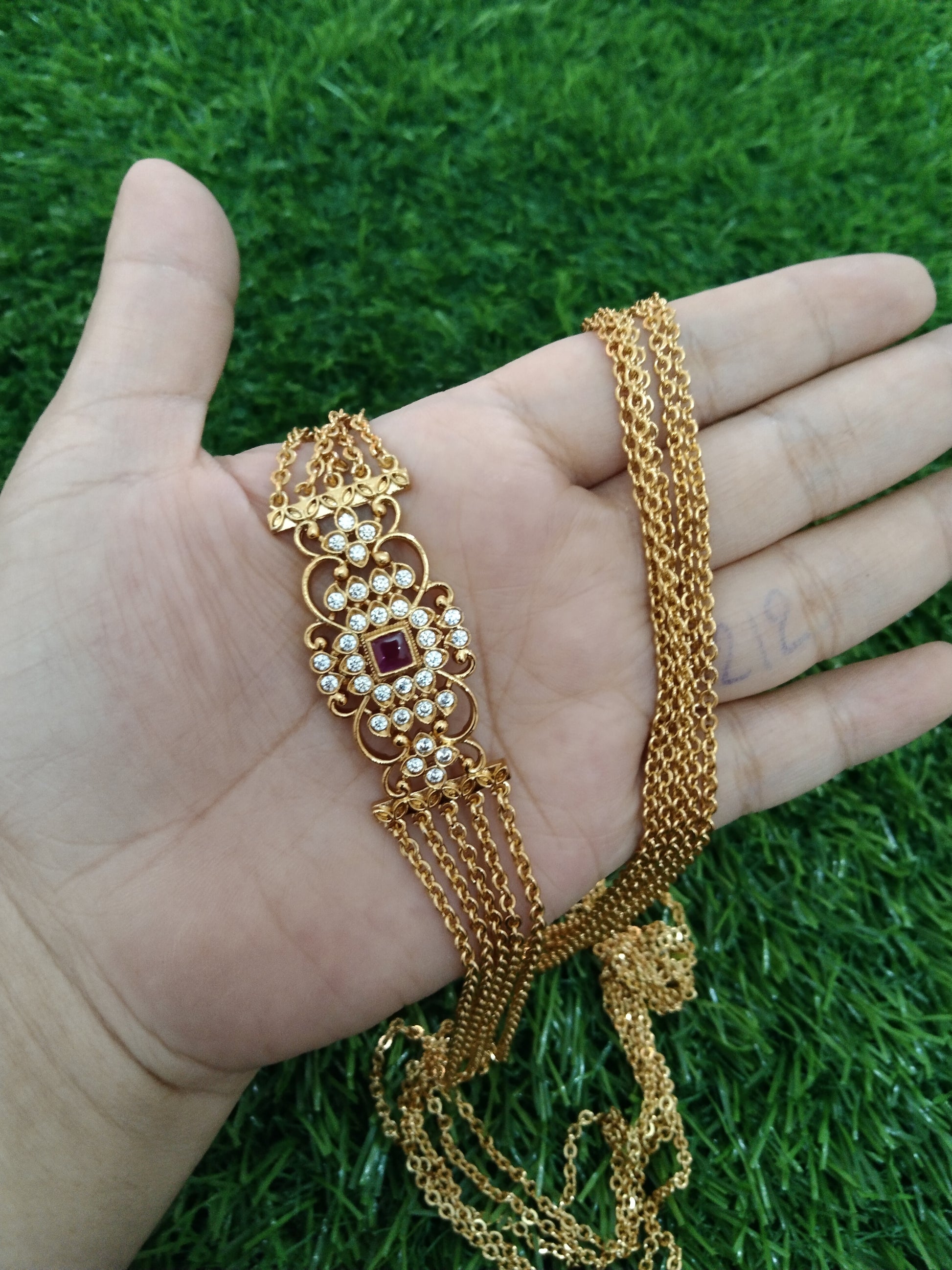 Chandra haram Necklace Set V2