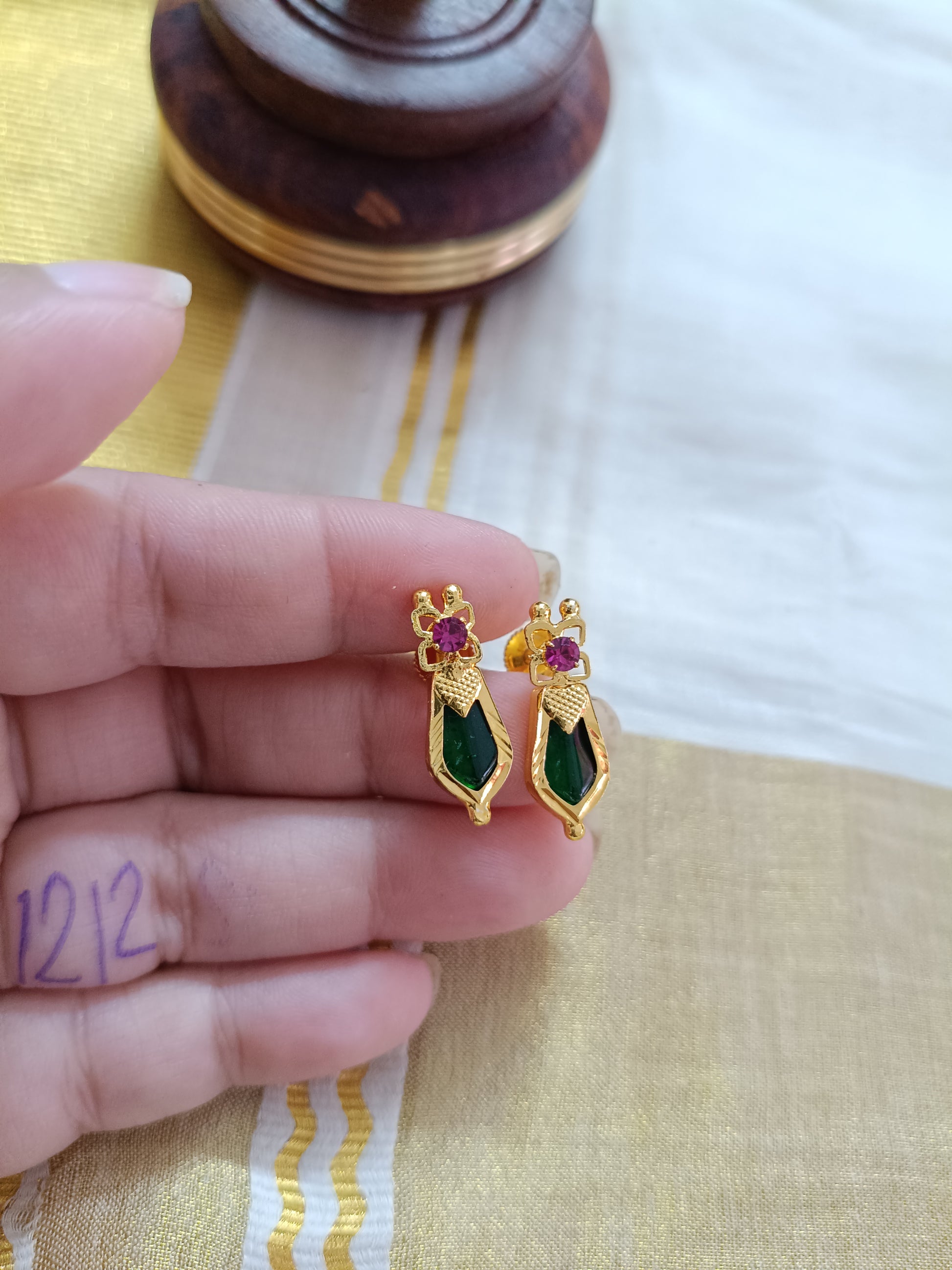 Micro Polish Traditional Nagapadam Earring