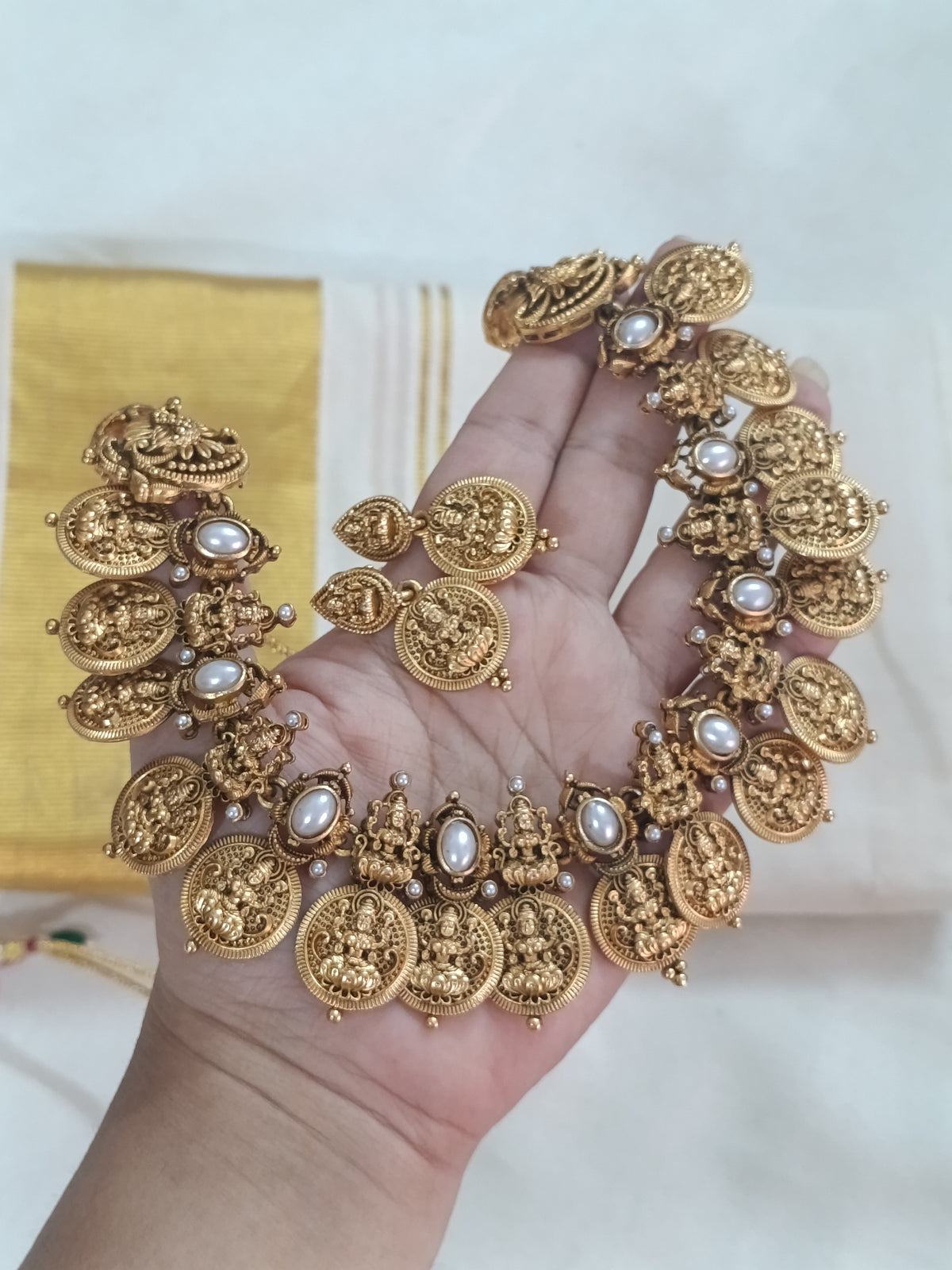 Lakshmi Coin Necklace Set V255