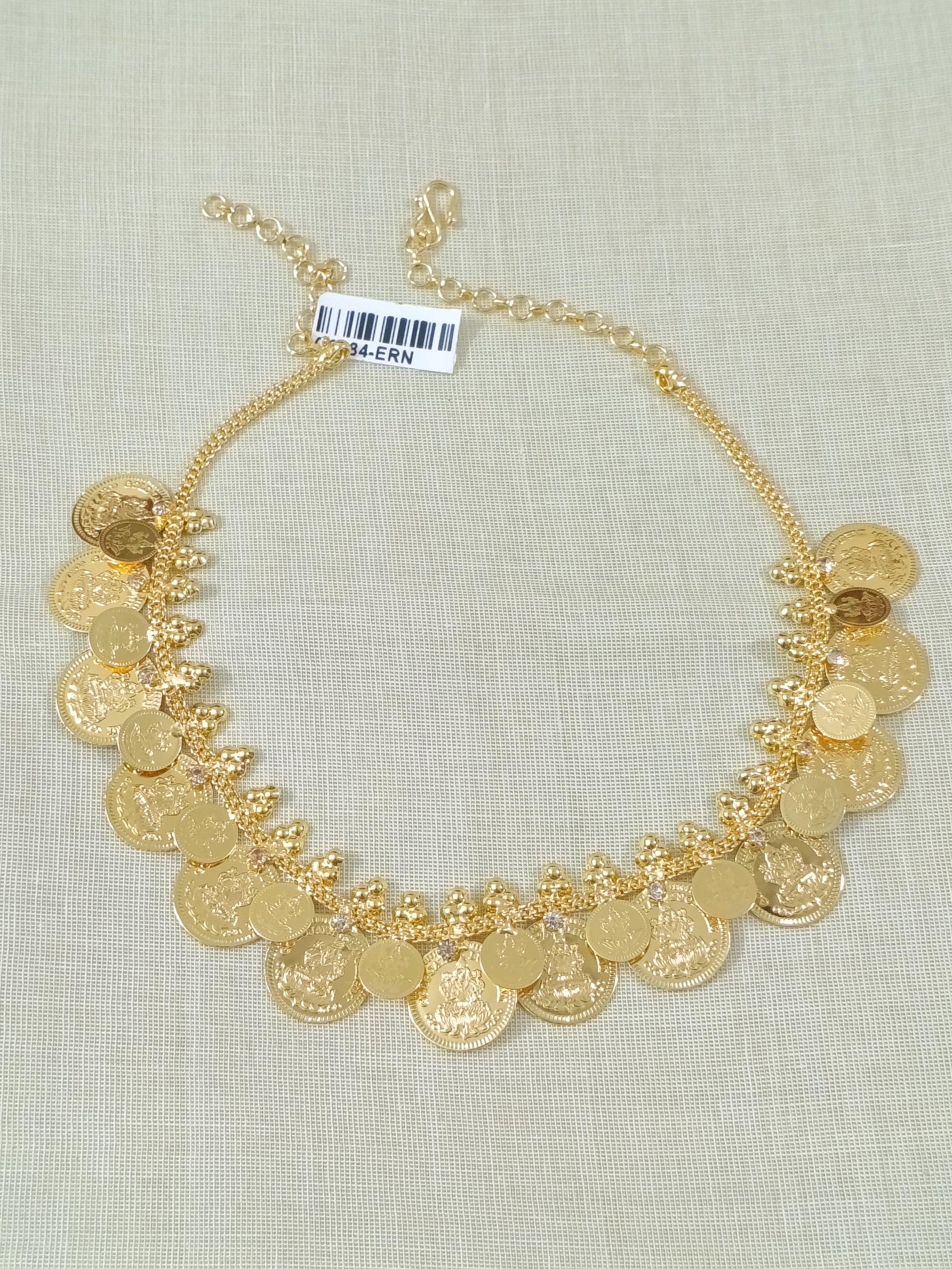 Micro Polish Lakshmi Coin Necklace V5