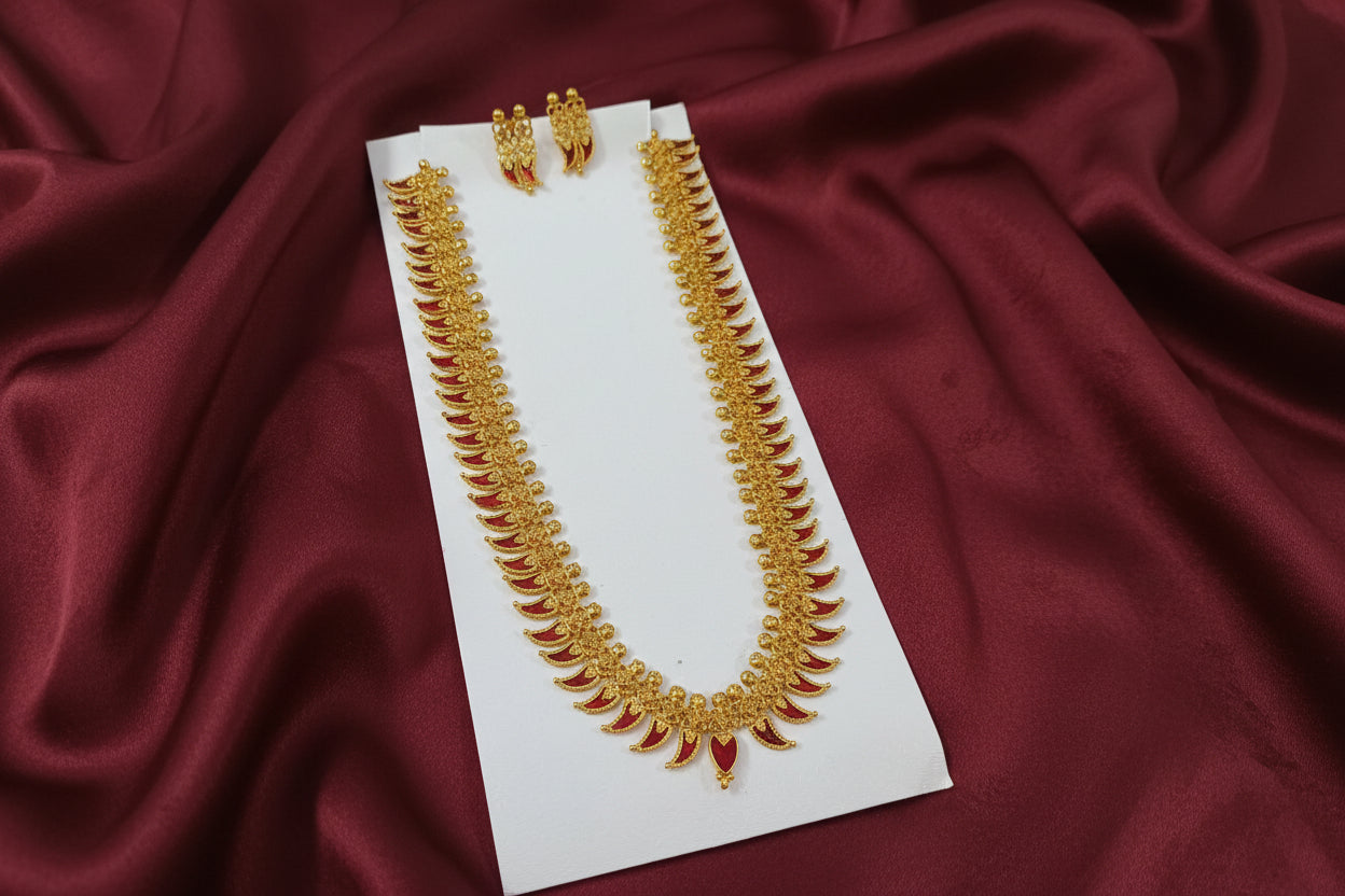 Nagapadam Mango Long Necklace