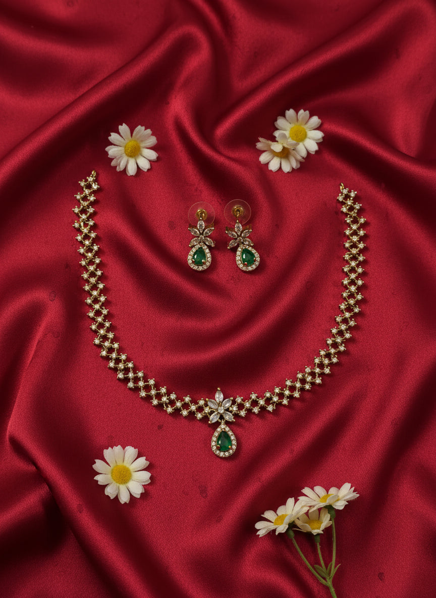 AD Stone Necklace Set V26