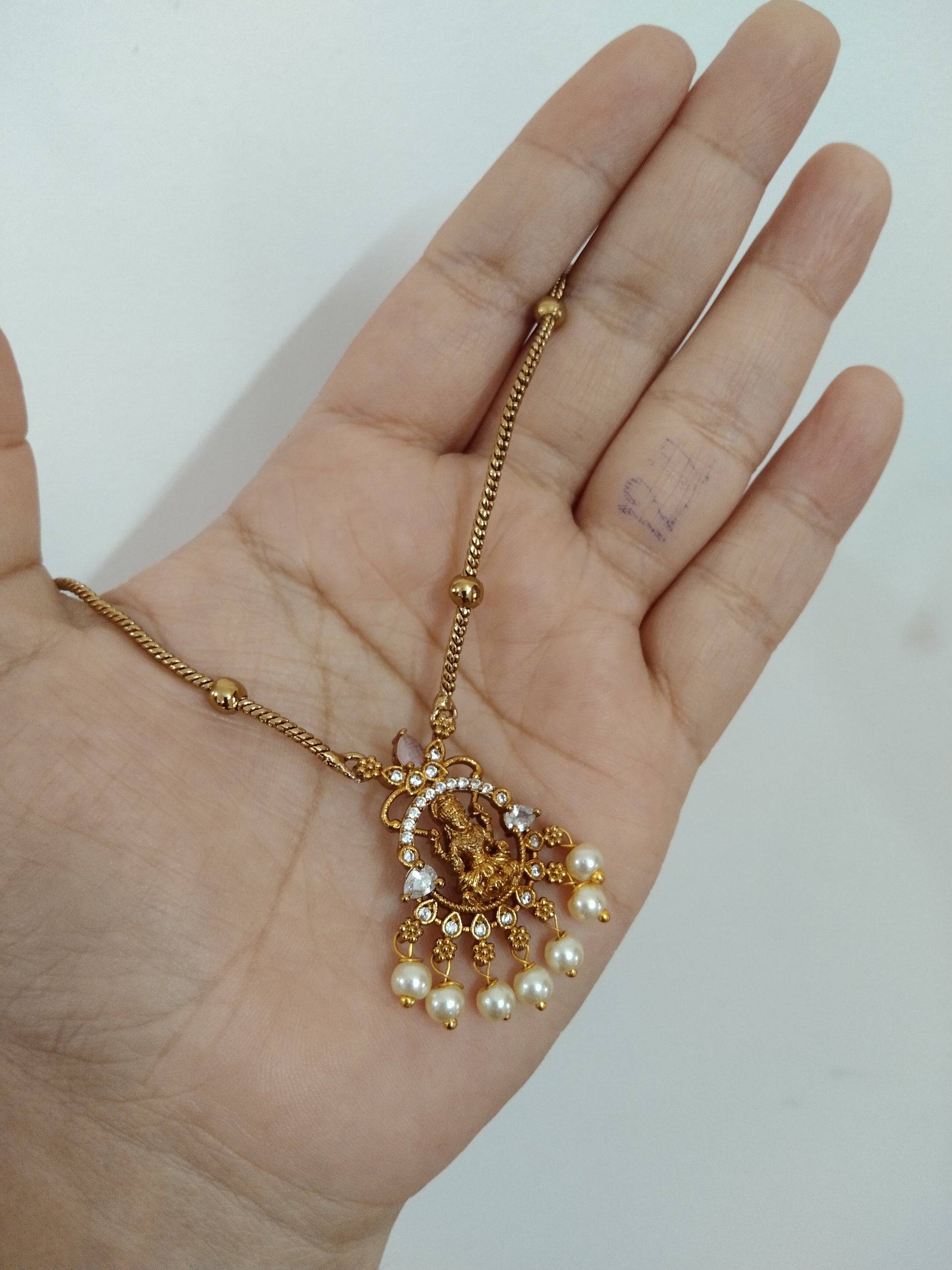 AD Lakshmi Pendant Set without Earring