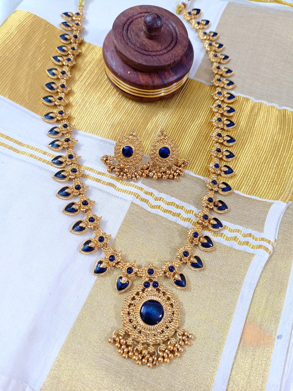 Palakka Long Necklace Set V3