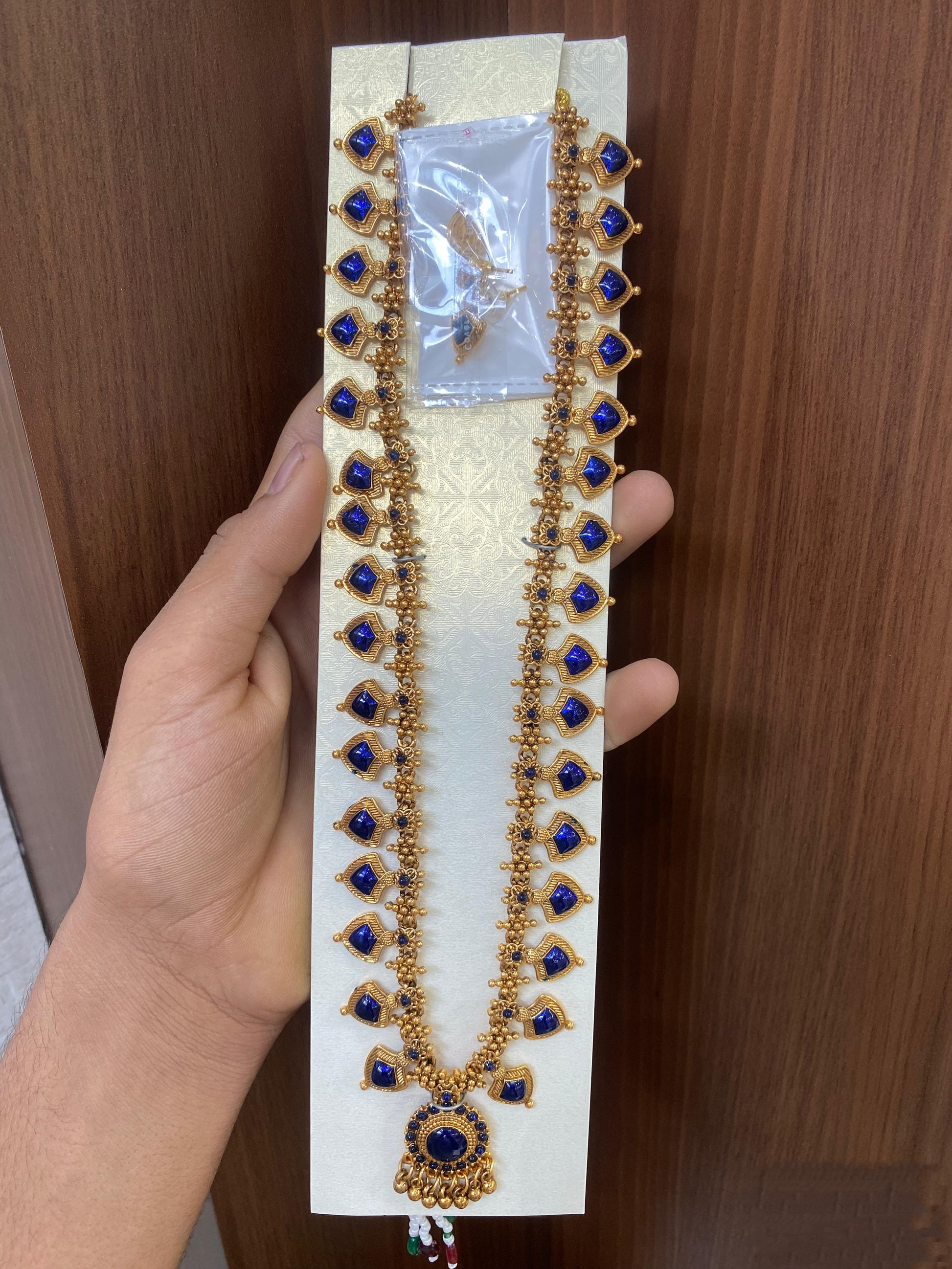 Palakka Long Necklace Set