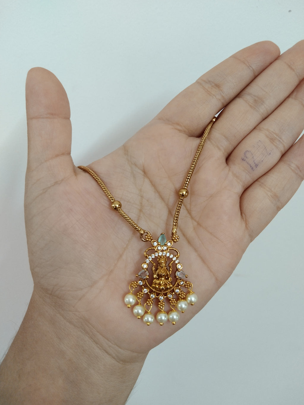 AD Lakshmi Pendant Set without Earring