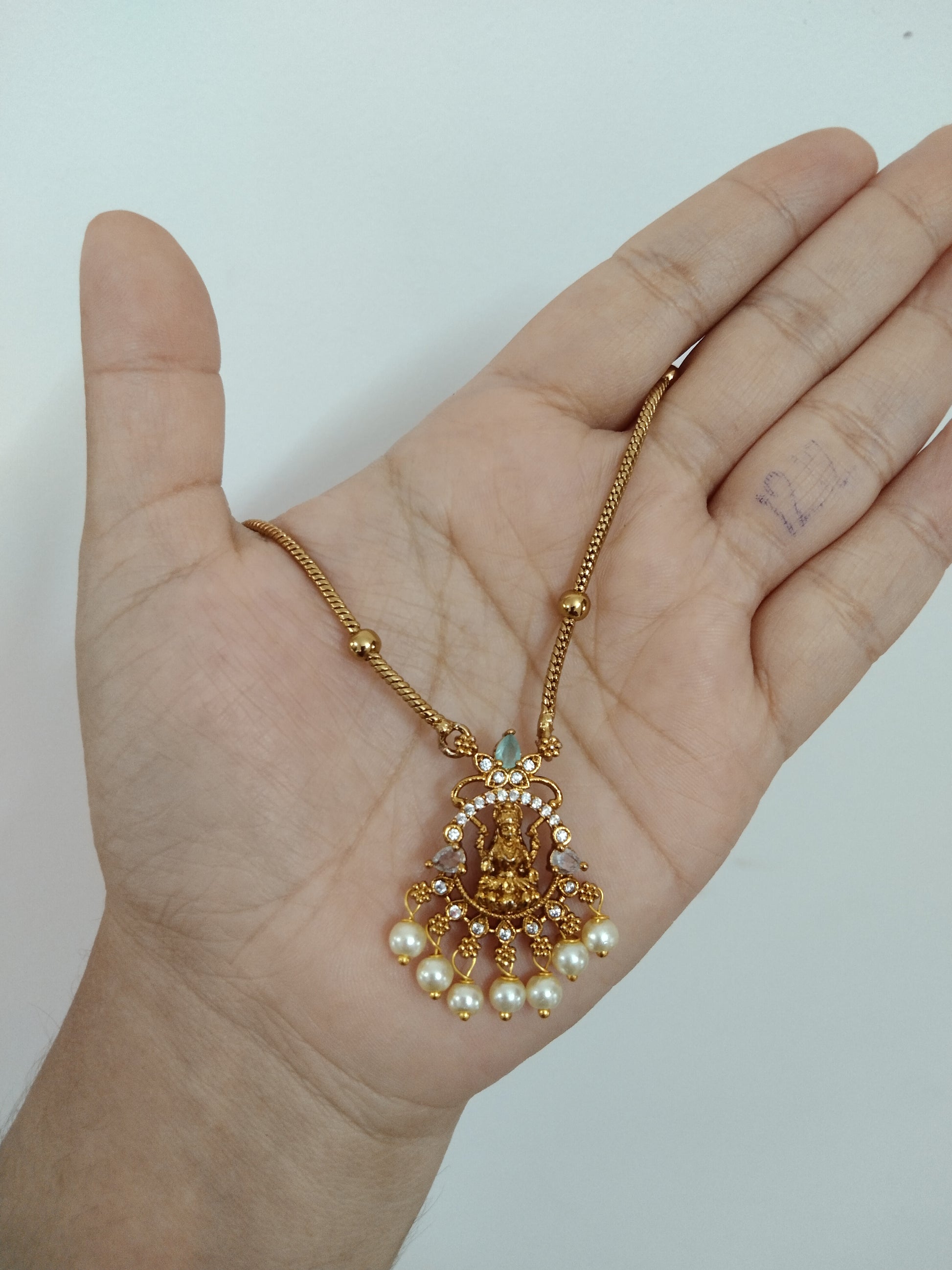 AD Lakshmi Pendant Set without Earring