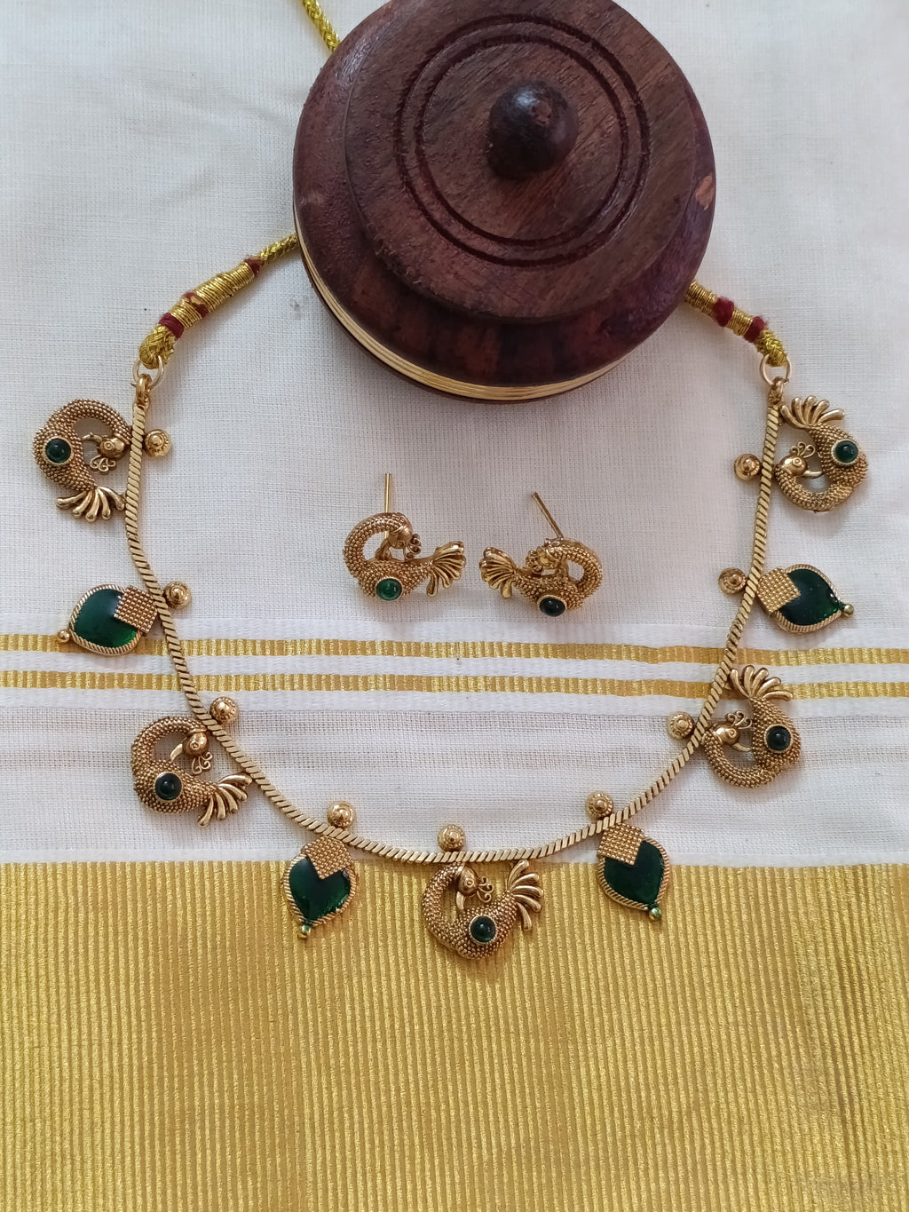 Palakka Mayoora Necklace Set