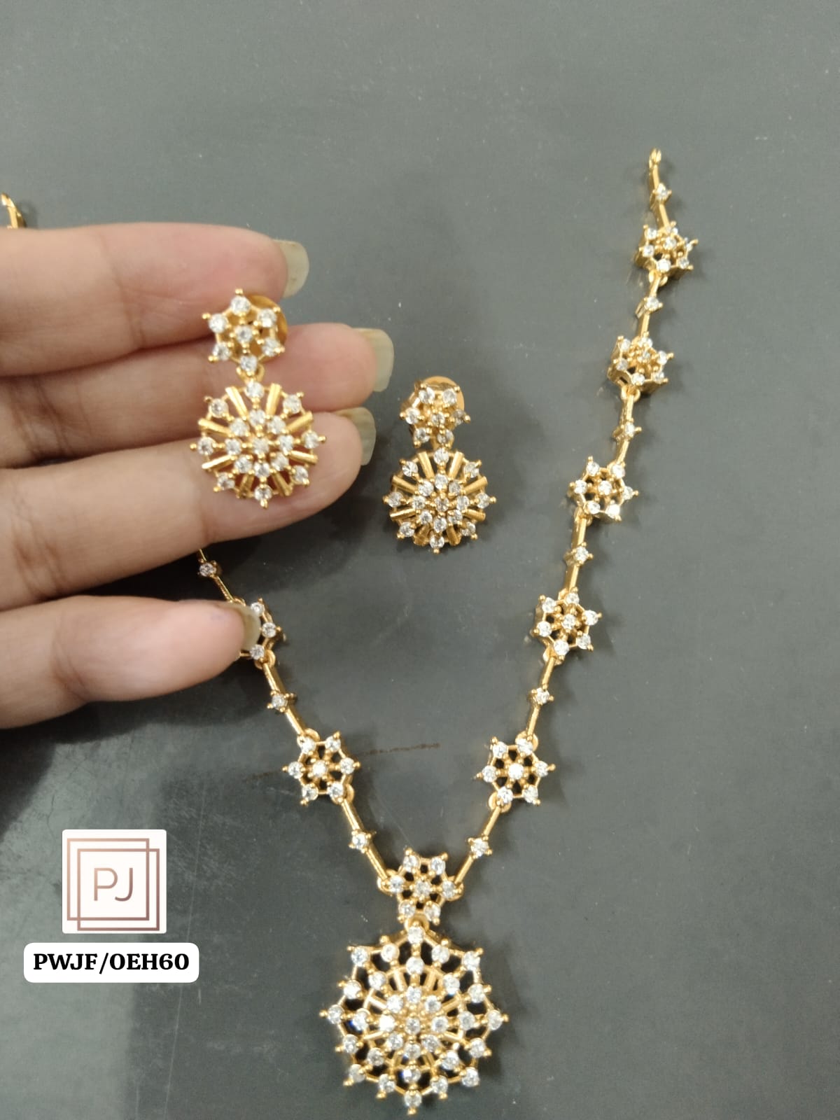 Budget Friendly AD Stone Necklace Set 1