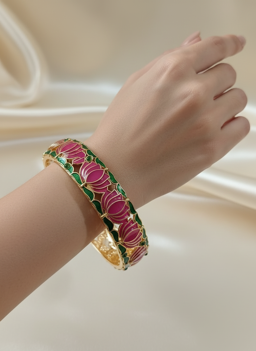 Traditional bangles on woman's hand